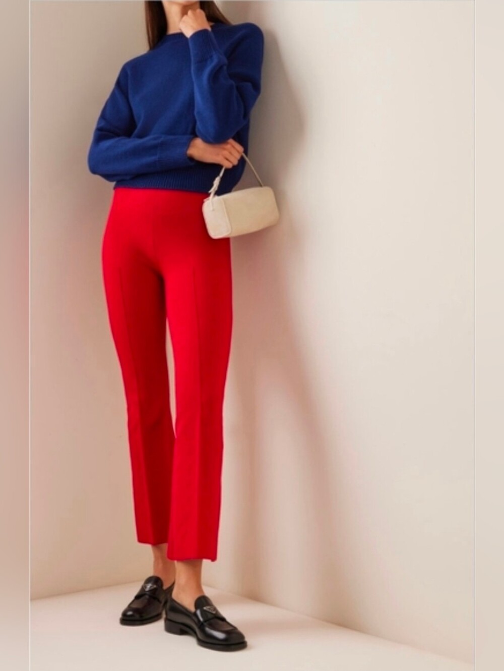 Women’s Red Cropped Stretch Pants